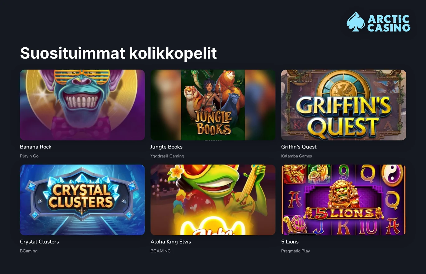 Selaa suosittuja kolikkopelejä