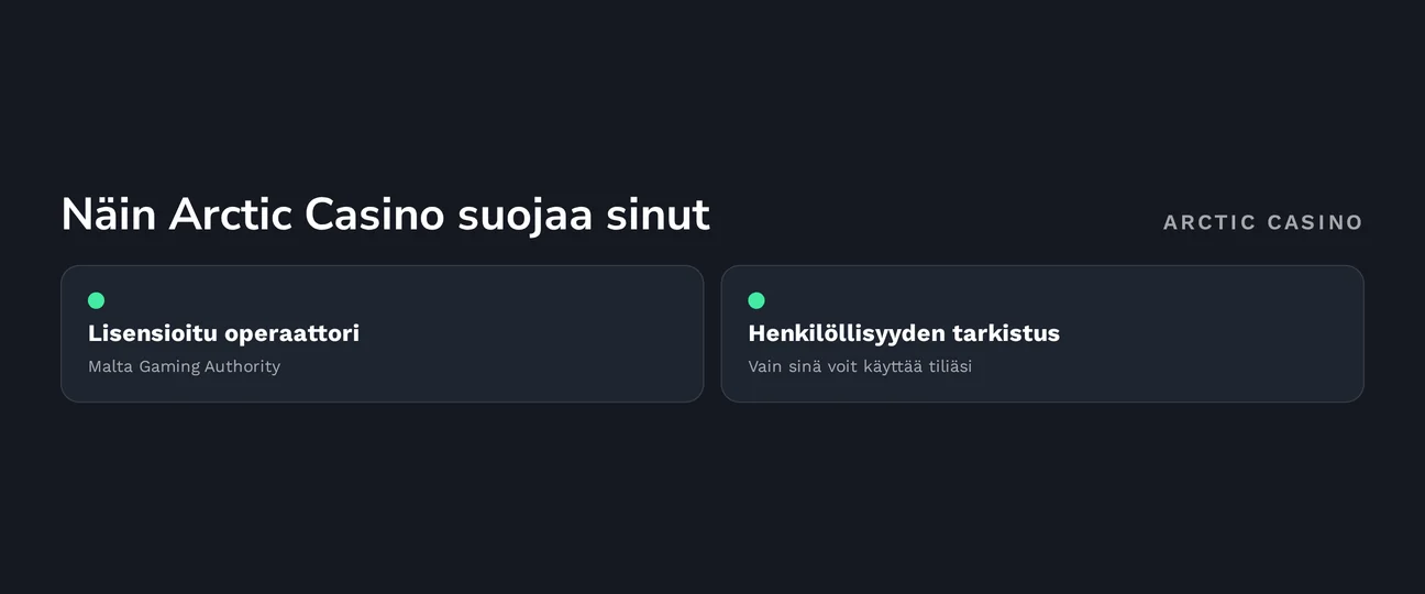 Tarkista tilin turvatoimet huolella